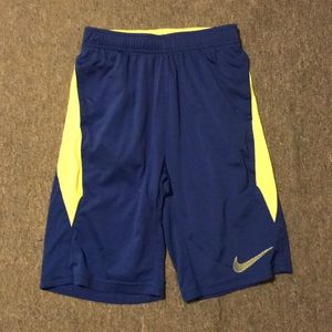 Nike Dri-Fit shorts Blue and Neon yellow